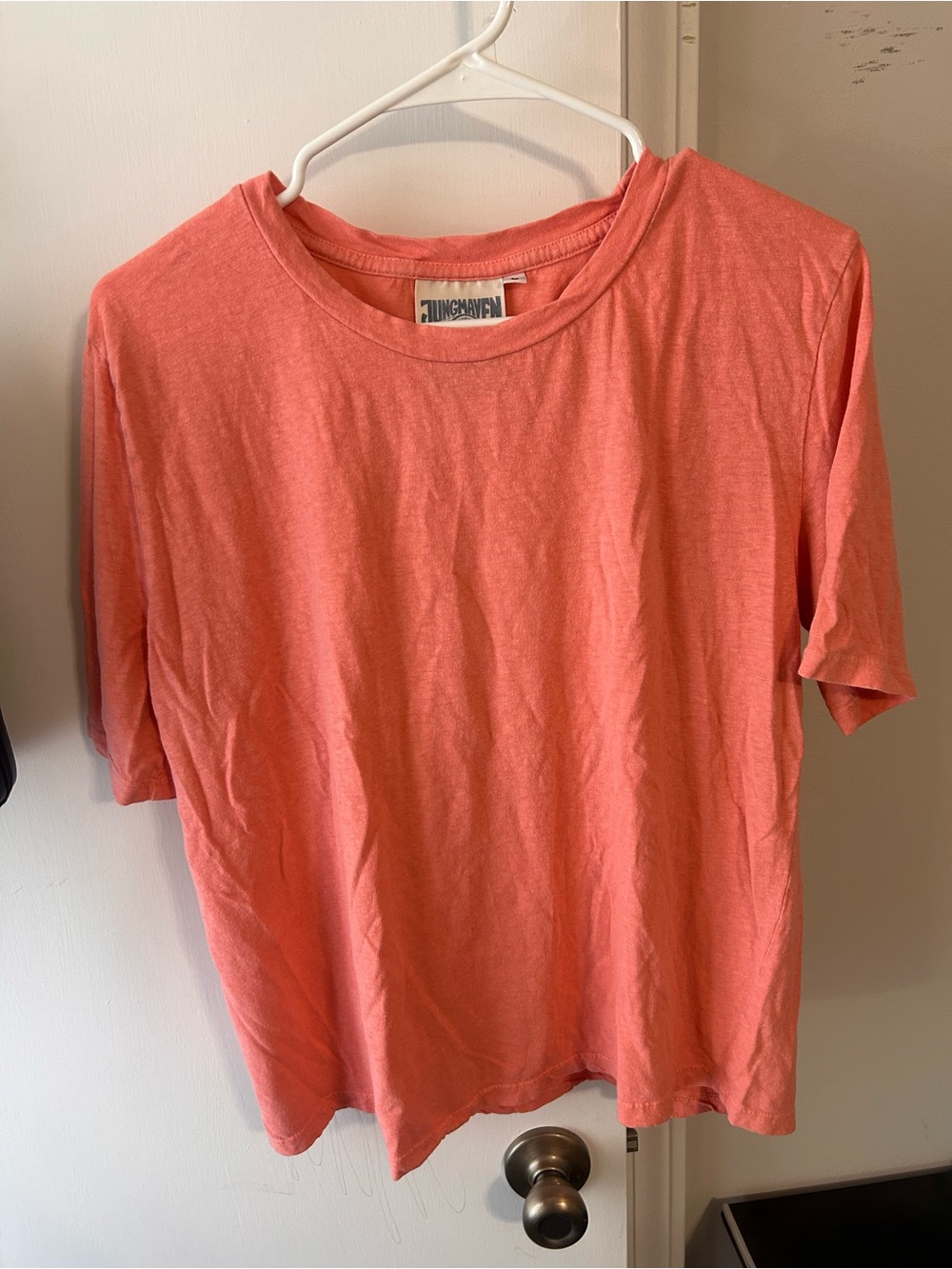 Jungmaven Coral Pink Crewneck Tee - Women
